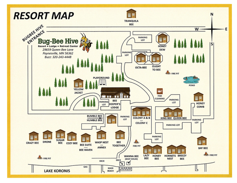 Map of Grounds – Bug-Bee Hive Resort